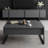 Coffee Tables - Rectangular Coffee Table Anthracite Luxury 90x60 - Black Frame - Dimehouse