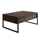 Furniture Sets - Furniture Set Walnut Luxury - Coffee Table + TV Furniture - Black Frame - Dimehouse