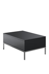 Coffee tables - Rectangular Coffee Table Anthracite Lord 90x60 - Silver Frame - Dimehouse