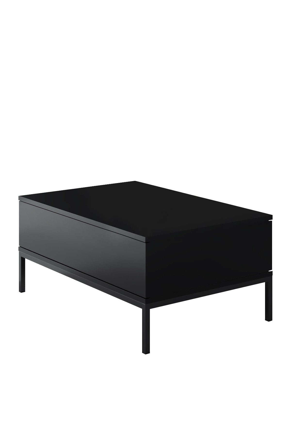 Coffee tables - Rectangular Coffee Table Black Lord 90x60 - Black Frame - Dimehouse