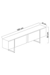 Furniture Sets - Furniture Set Travertine Luxury - Coffee Table + TV Furniture + Sideboard - Silver Frame - Dimehouse