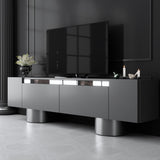 TV Furniture - TV Furniture Anthracite Bohem 180x50x30 - Silver Frame - Dimehouse