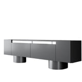 TV Furniture - TV Furniture Anthracite Bohem 180x50x30 - Silver Frame - Dimehouse