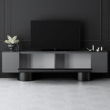 TV Furniture - TV Furniture Anthracite Bohem 180x50x30 - Black Frame - Dimehouse