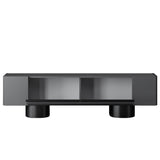 TV Furniture - TV Furniture Anthracite Bohem 180x50x30 - Black Frame - Dimehouse