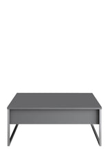 Coffee Tables - Rectangular Coffee Table Anthracite Luxury 90x60 - Silver Frame - Dimehouse