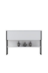 Sideboards - Modern Sideboard White Luxury 120x80x30 - Black Frame - One Compartment - Dimehouse
