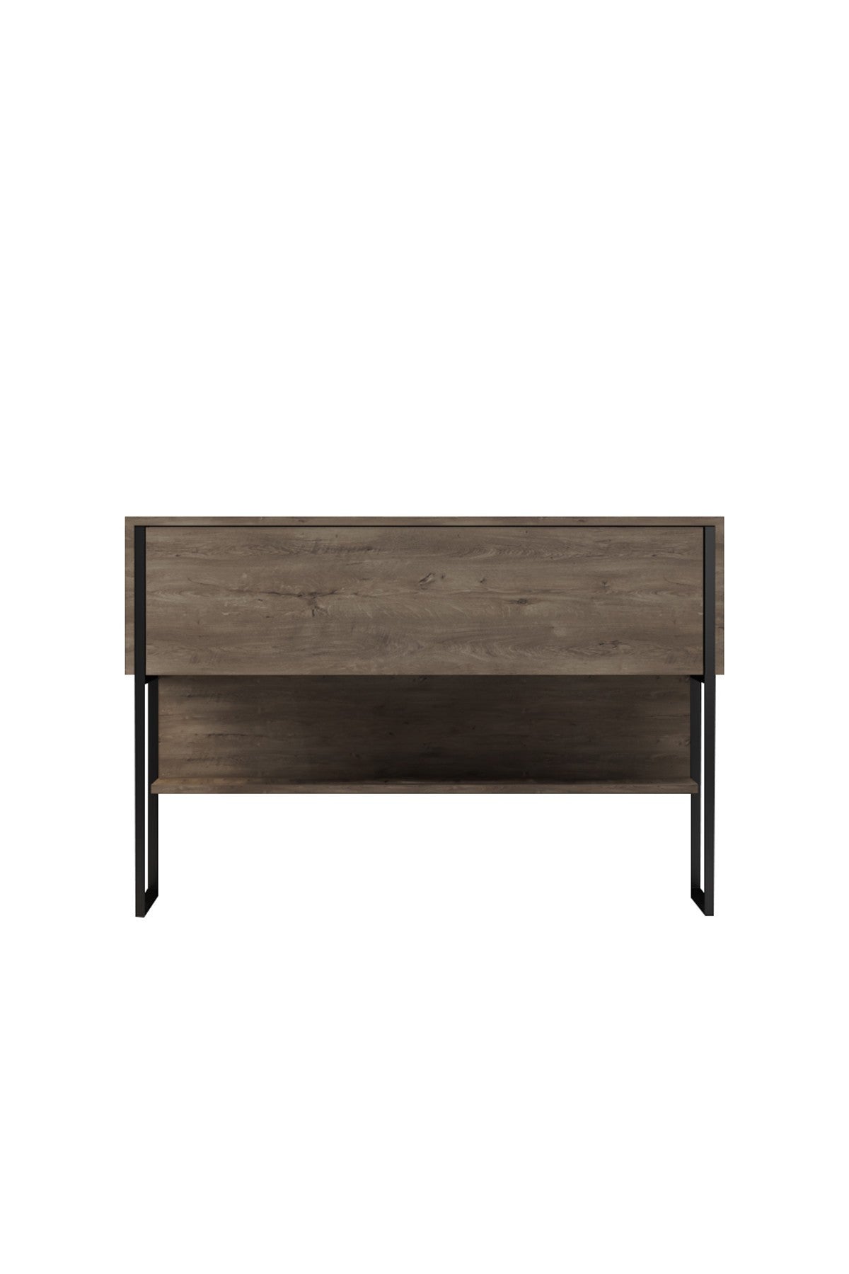 Sideboards - Modern Sideboard Walnut Luxury 120x80x30 - Black Frame - One Compartment - Dimehouse