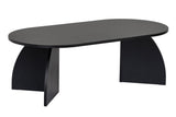 Melina coffee table oval in wood black 120 cm Melamine coated wood composite
