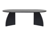 Melina coffee table oval in wood black 120 cm Melamine coated wood composite