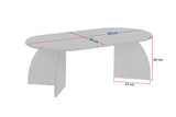 Melina coffee table oval in wood black 120 cm Melamine coated wood composite