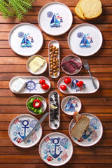 KAHSER14-MARINE White Blue Red 100% CERAMIC 6 cm wide
