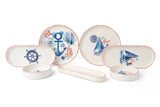 KAHSER14-MARINE White Blue Red 100% CERAMIC 6 cm wide