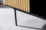 Sideboards - Sideboard Manu Mango wood black natural 160x40x86 cm - Dimehouse