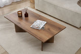 Coffee tables - Rectangular coffee table walnut melamine Sabin 119x60 cm - Dimehouse