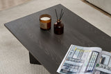 Coffee tables - Rectangular coffee table black melamine Sabin 119x60 cm - Dimehouse