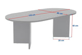 Coffee tables - Coffee table black melamine arc shape Koda 119x60 cm - Dimehouse