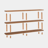 Wall cabinets - Bookcase Raca Atlantic Pine Wood Melamine 150x74.9x35 cm - Dimehouse