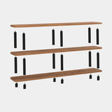 Wall cabinets - Wall cabinet Zen Black Atlantic Pine Melamine 180x74.9x35 cm - Dimehouse