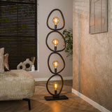 Floor lamps - Floor lamp Orion 4 - lights Black Metal 165 cm - Dimehouse