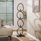 Floor lamps - Floor lamp Orion 4 - lights Black Metal 165 cm - Dimehouse