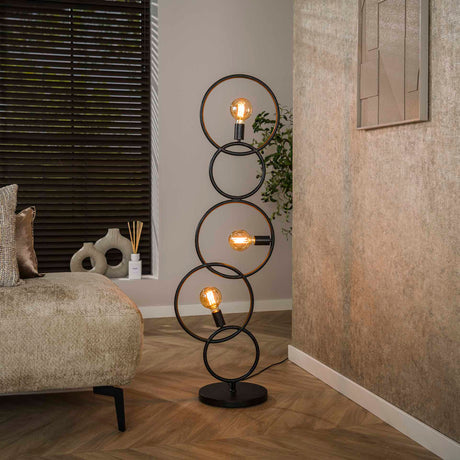 Floor lamps - Black floor lamp 3 - industrial light 140 cm - Dimehouse