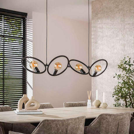 Hanging lamps - Industrial hanging lamp Liva 4 - light black metal - Dimehouse