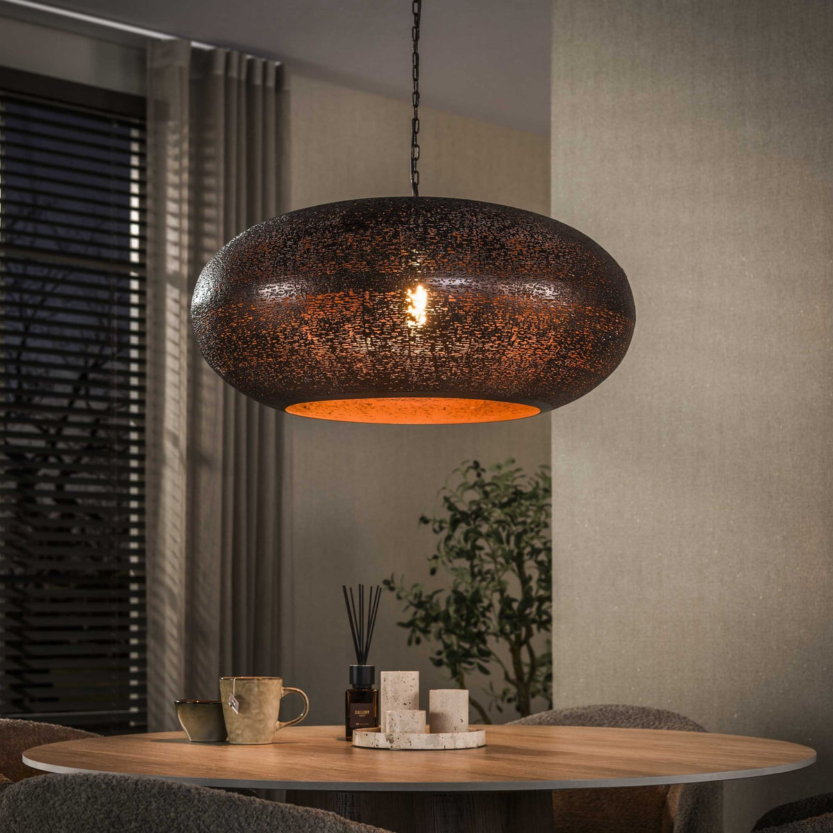 Hanging lamp - Hanging lamp 1 - light antique copper Chase Ø68 cm - Dimehouse