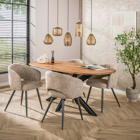 Hanging lamps - Hanging lamp Axis 5 - light smoked glass brown horizontal - Dimehouse