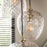 Hanging lamps - Glass hanging lamp Feline 5L stepped - Dimehouse