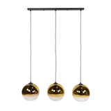 Hanging lamp - Glass hanging lamp Juliette 3 - light gold glass - Dimehouse
