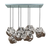 Hanging lamp Rocks DH Interior Chromed LxWxH 104x55x36 Glass White photo front view