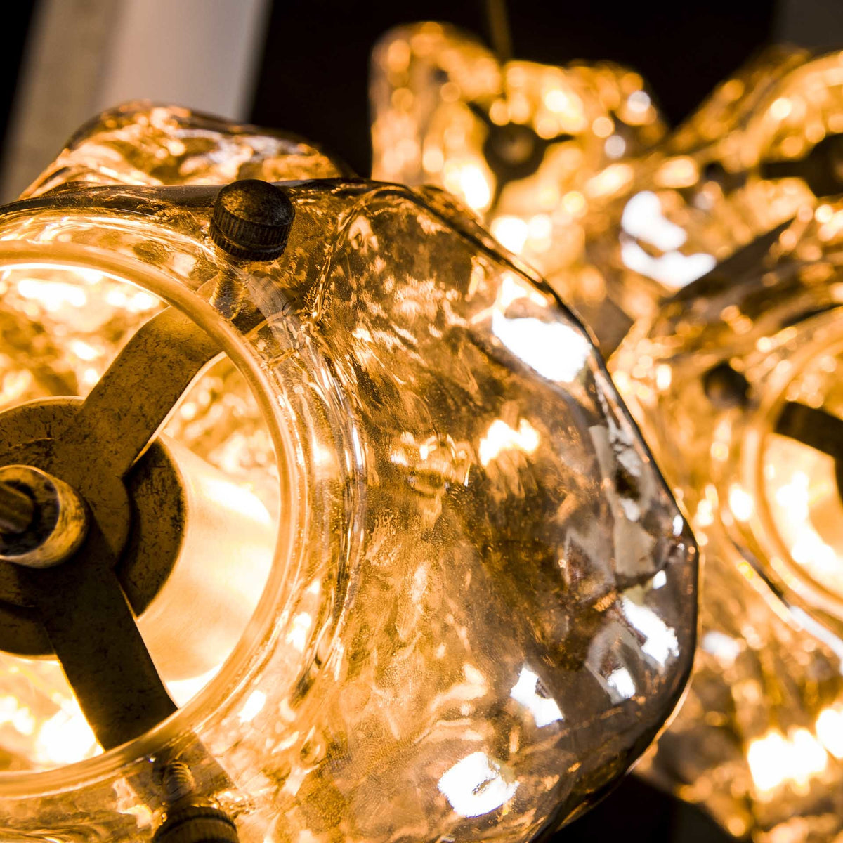 Hanging lamp Rocks DH Interior Chromed LxWxH 79x55x36 Glass Atmospheric photo detail