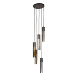 Hanging lamps - Hanging lamp Judy 5 - slightly stepped black - Dimehouse