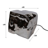 Table lamp Rocks DH Interior Chromed LxWxH 44x34x34 Glass White photo size indication