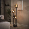 Floor lamp - Floor lamp 3 - light stepped chrome glass Rocks - Dimehouse