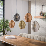 Hanging lamps - Hanging lamp Wez 5 - light colored nickel - Dimehouse