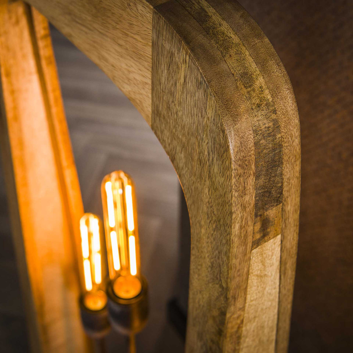Floor lamps - Organic Akira floor lamp Mango wood 3L - Dimehouse