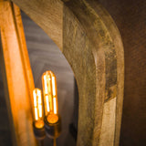 Floor lamps - Organic Akira floor lamp Mango wood 3L - Dimehouse