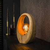 Table lamps - Organic table lamp Brenn Mango wood 30cm - Dimehouse