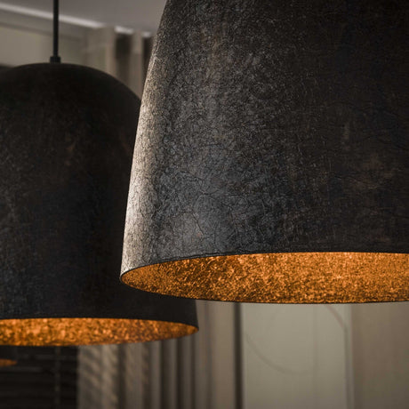 Hanging lamp-Hanging lamp Nova 3-light Smoked Brown metal-Dimehouse