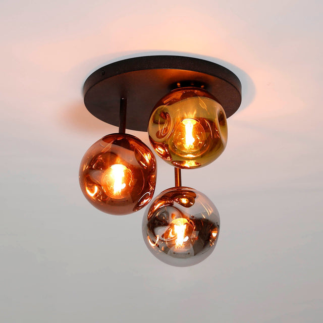Ceiling lamps - Ceiling lamp Ada 3 - light Colored Glass - Dimehouse