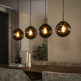 Hanging lamp-Hanging lamp Ada 4-light brown glass-Dimehouse