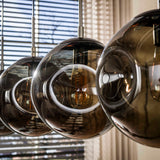 Hanging lamp-Hanging lamp Ada 4-light brown glass-Dimehouse