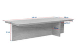 Coffee tables - Rectangular coffee table Oak melamine - 120x45x30 cm - Portland - Dimehouse