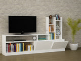 TV Furniture - TV Furniture Set Dolunay White Melamine 164.4x91.3x25 cm - Dimehouse