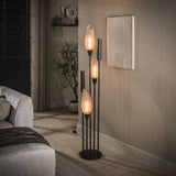 Floor lamp Cocoon 5-light brown frosted