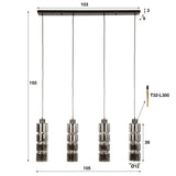 Hanging lamps - Hanging lamp Kik 4 - light cylinder glass - Dimehouse