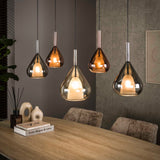Hanging lamps - Modern Hanging Lamp Noxen 5 - light Colored Glass - Dimehouse