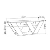 TV Furniture - TV Furniture Pipralla Anthracite Melamine 110x40x30 cm - Dimehouse